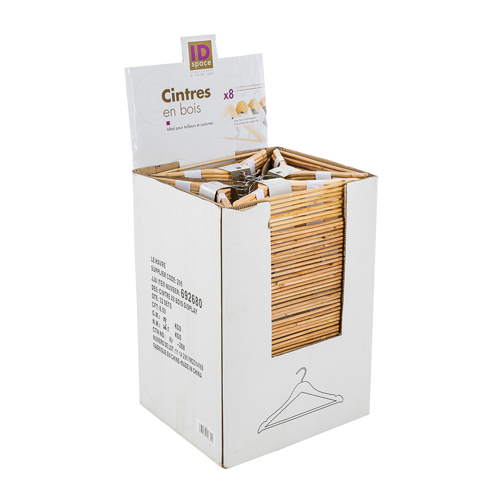 PACK 8 PERCHAS DE MADERA 45x23,5cm