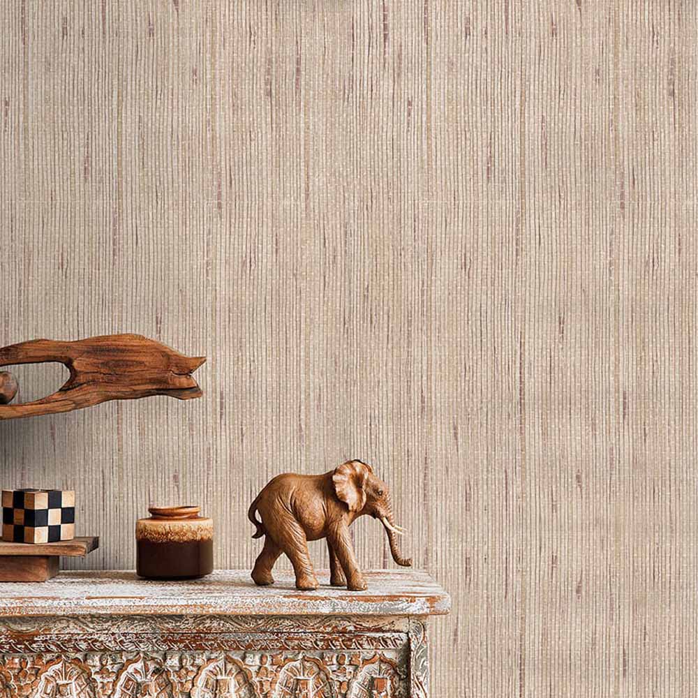 ROLLO PAPEL PINTADO ECONÓMICO BAMBU MARRON 0,53x10m 25400 ICH