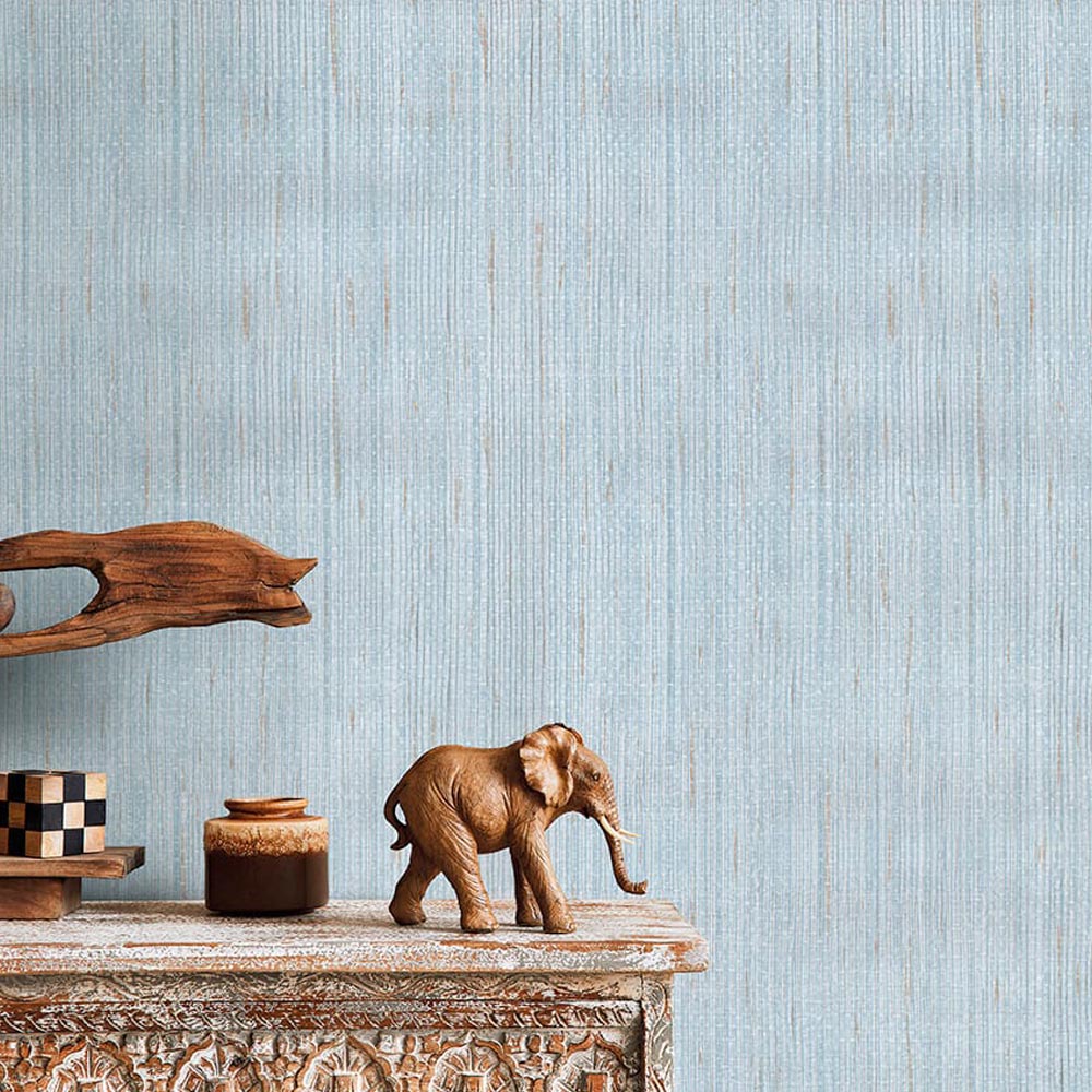 ROLLO PAPEL PINTADO ECONÓMICO BAMBU AZUL 0,53x10m 25401 ICH