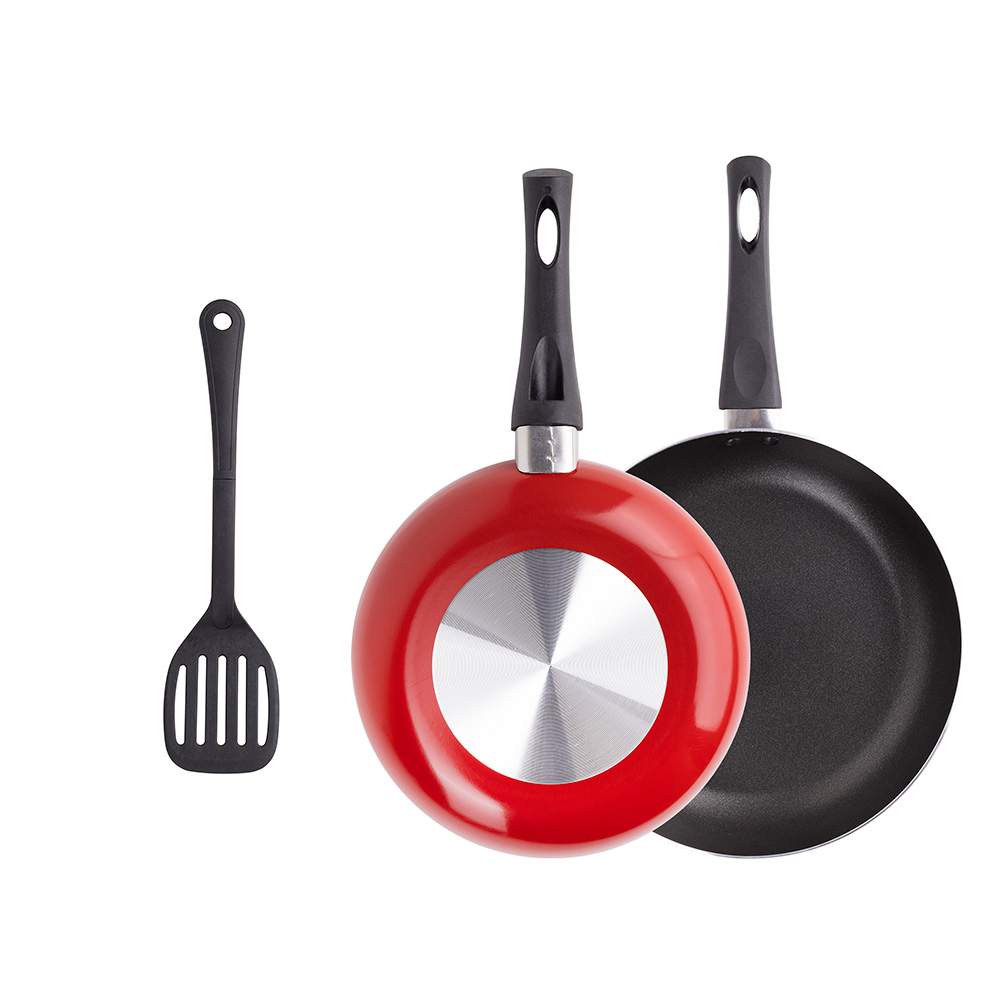 SET 2 SARTENES (20+24cm) Y RASERA RANURADA ALUMINIO PRENSADO REDLY BGEU-5439 RENBERG