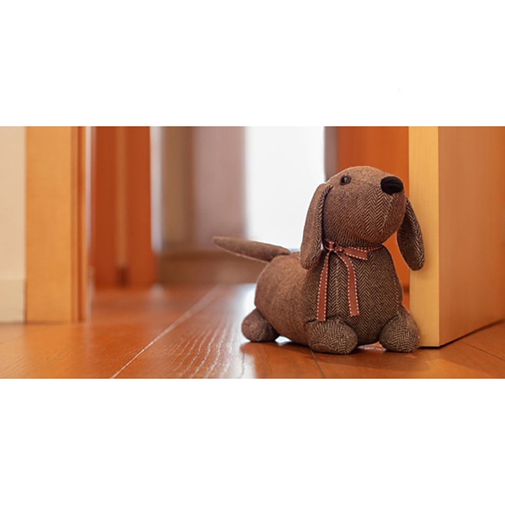 TOPE TEXTIL SUJETAPUERTAS 1kg PERRO MARRÓN. INOFIX