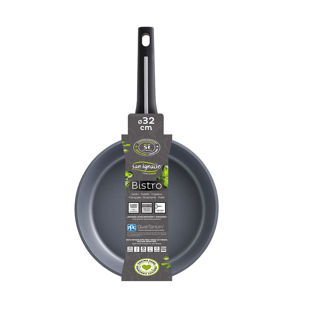 SARTEN Ø32x7.0cm ALU FUNDIDO IND BISTRO GREY SG6423 SAN IGNACIO