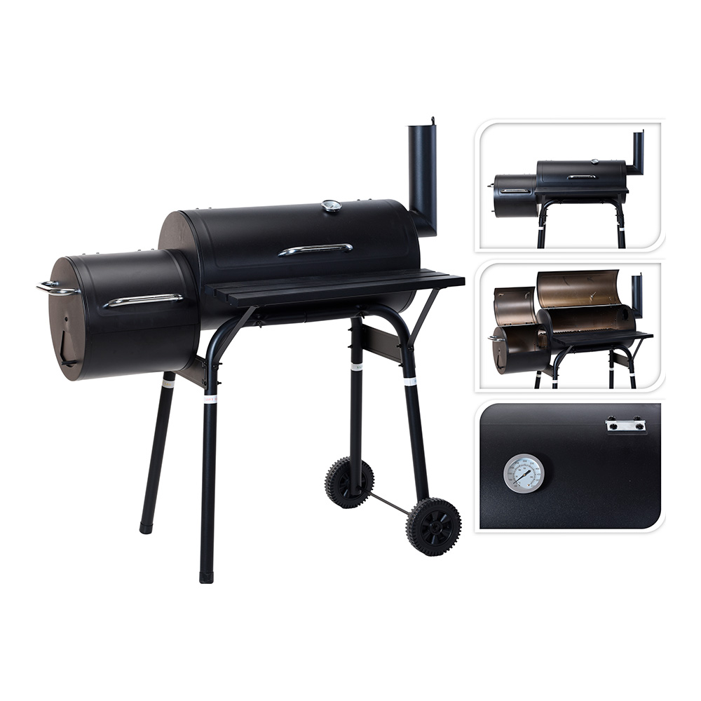 BARBACOA DE CARBÓN GRILL SMOKER. 112x63x112cm