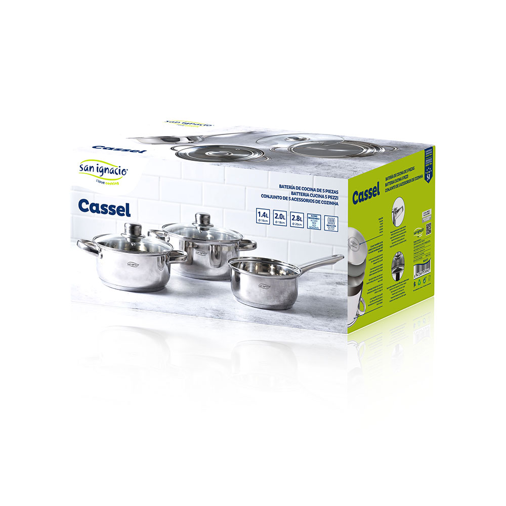 BATERIA 5 unid. ACERO INOX IND CASSEL SG8171 SAN IGNACIO