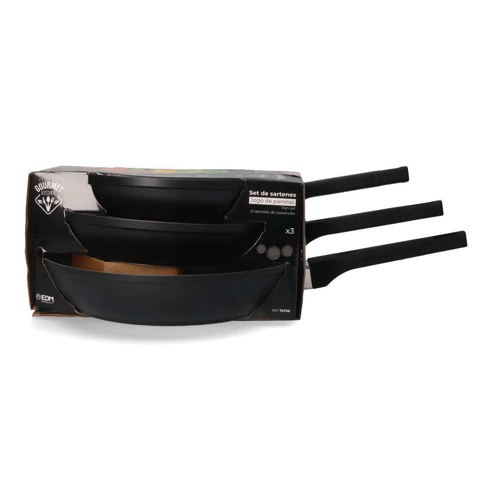 SET DE 3 SARTENES ANTIADHERENTES "PROFESSIONAL LINE" EDM