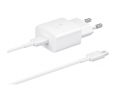 SAMSUNG POWER FAST CHARGER USB TYPE C TO C 1M EP-T1510XWE 15W WHITE