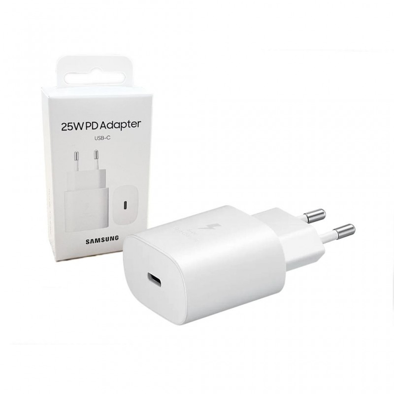 SAMSUNG TRAVEL ADAPTER WITH OUT CABLE USB C 25W/ EP-TA800NWE WHITE