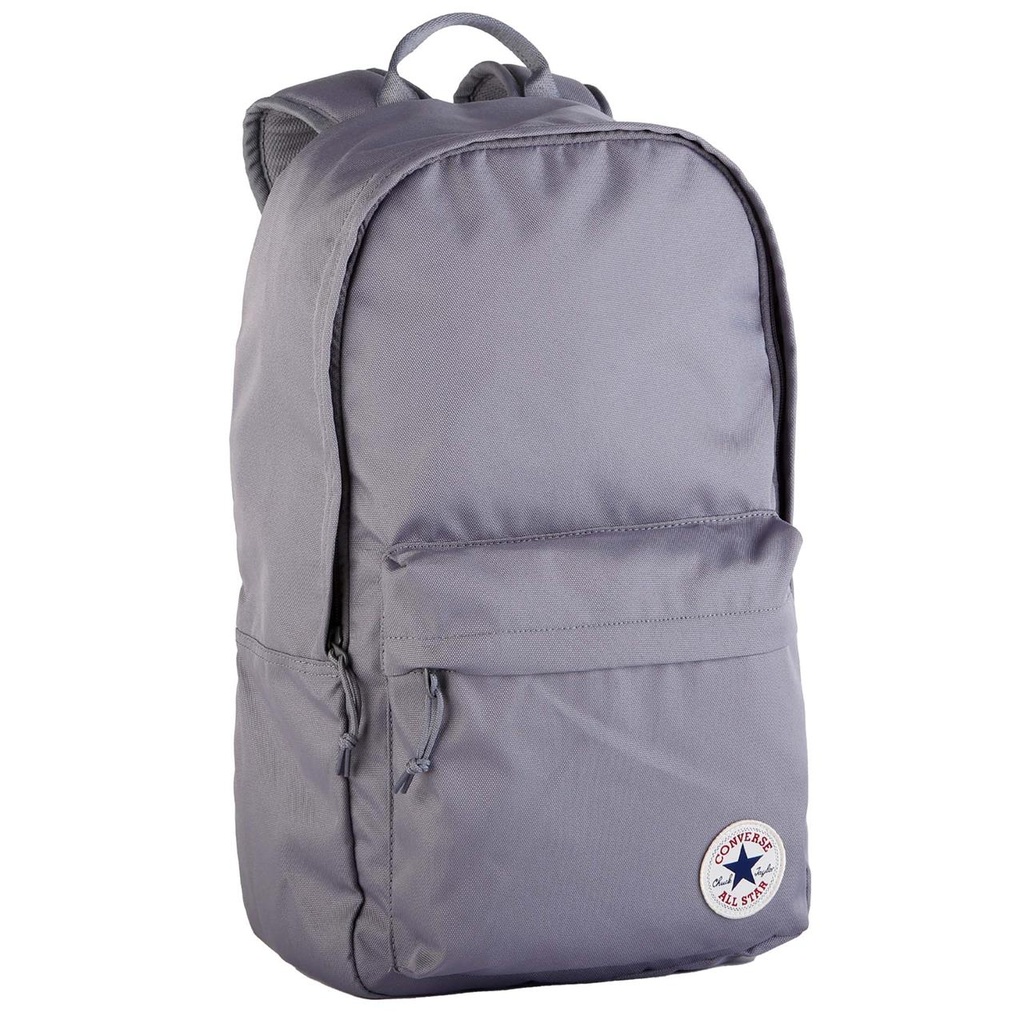Mochila Americana Gris Claro Converse. Compartimento para El Ordenador y Bolsillos con Cierres. 45 X 27 X 13.5 Cm.