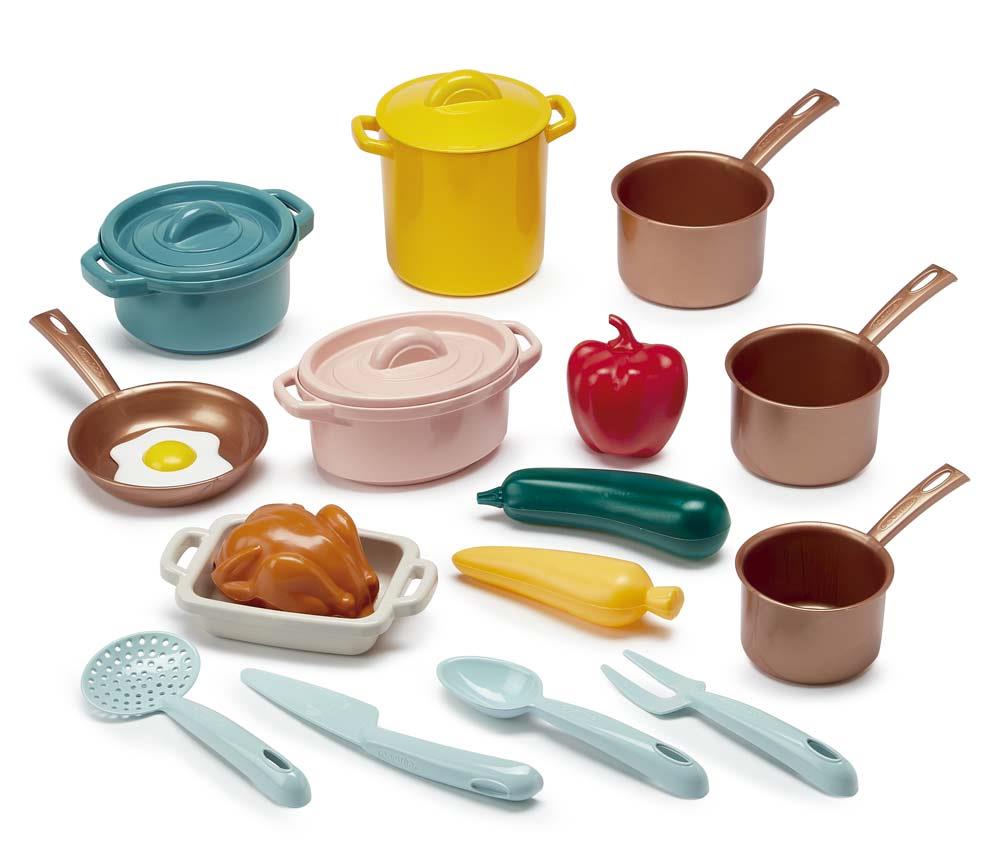 Set de cocina con 20 piezas. La caja se convierte en una cocina.