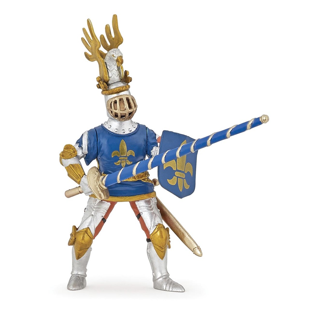 Figura Blue knight fleur de lys 9,5X4X11,4CM