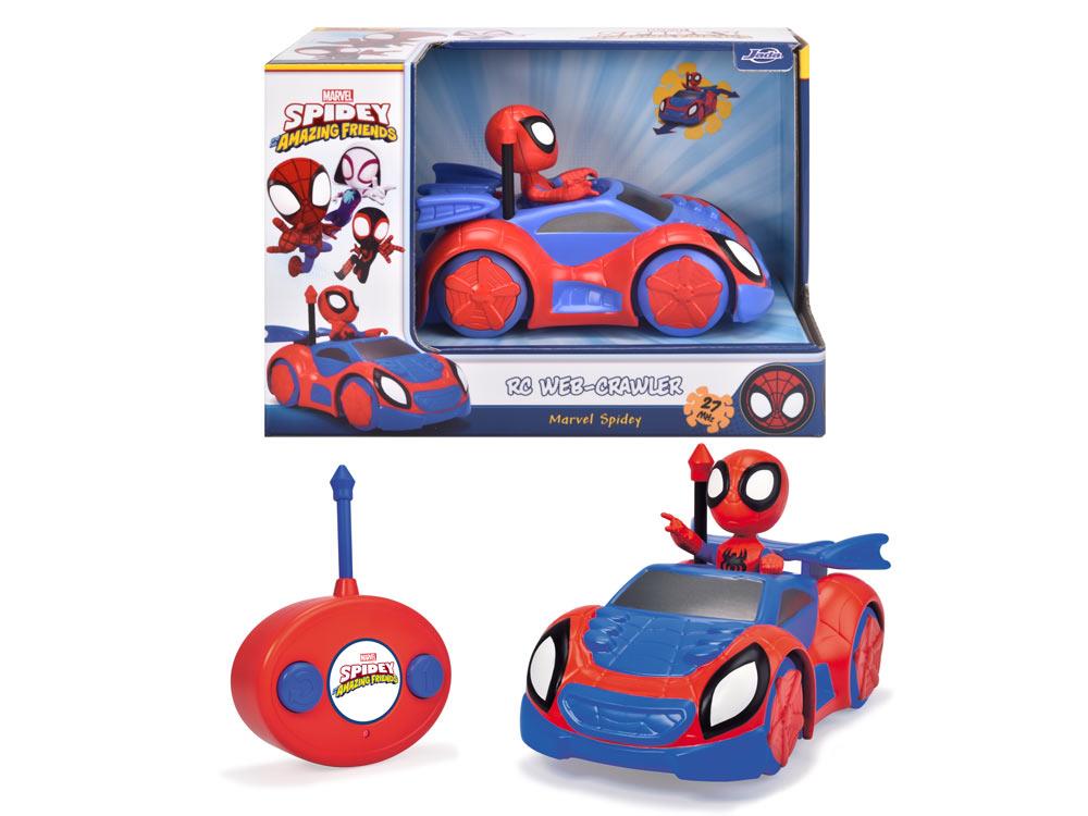 Coche radio control Spidey Web Crawler, funciona adelante y marcha atrás en curva escala 1:24 17 cm
