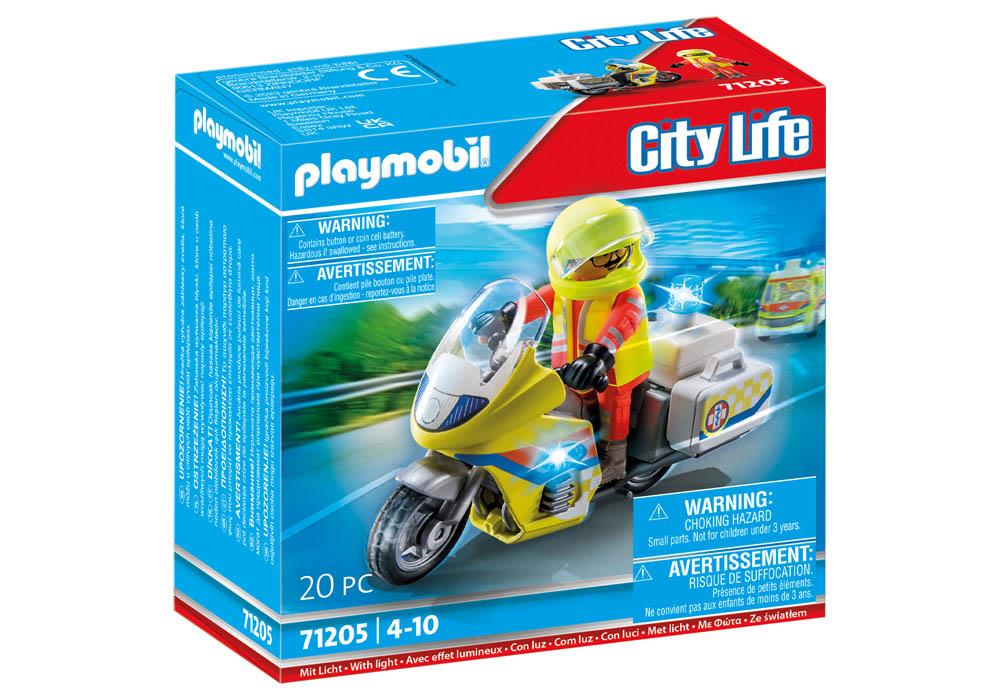 Moto de Emergencias con luz intermitente Playmobil City Life