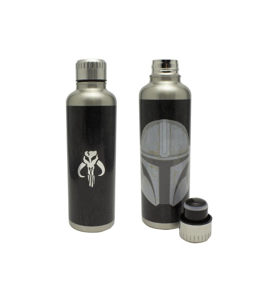 Botella Negra Metálica Star Wars The Mandalorian (500 Ml) - Modelos surtidos