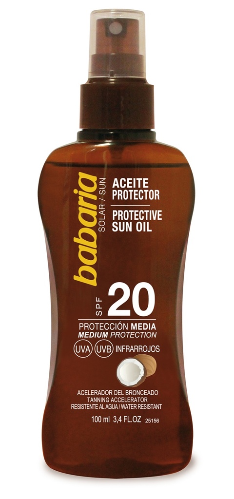 Aceite Protector Solar Babaria Coco F-20 100 ml