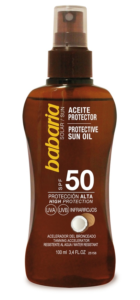 Aceite Protector Solar Babaria Coco F-50 100 ml