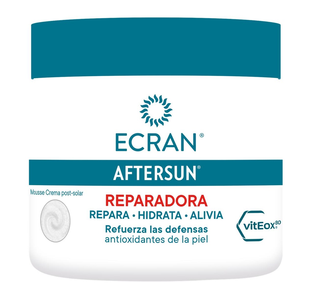 Ecran Aftersun crema reparador tarro Mousse 350ml