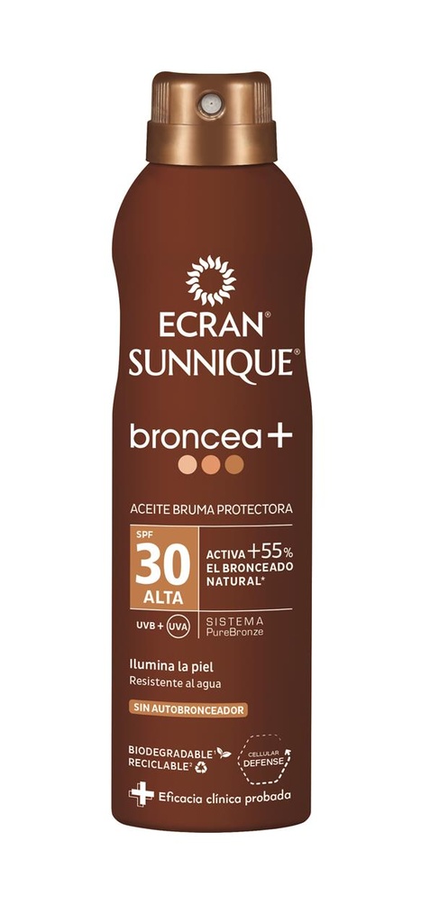 Aceite Protector Ecran Sunnique Broncea Bruma + F30 250Ml