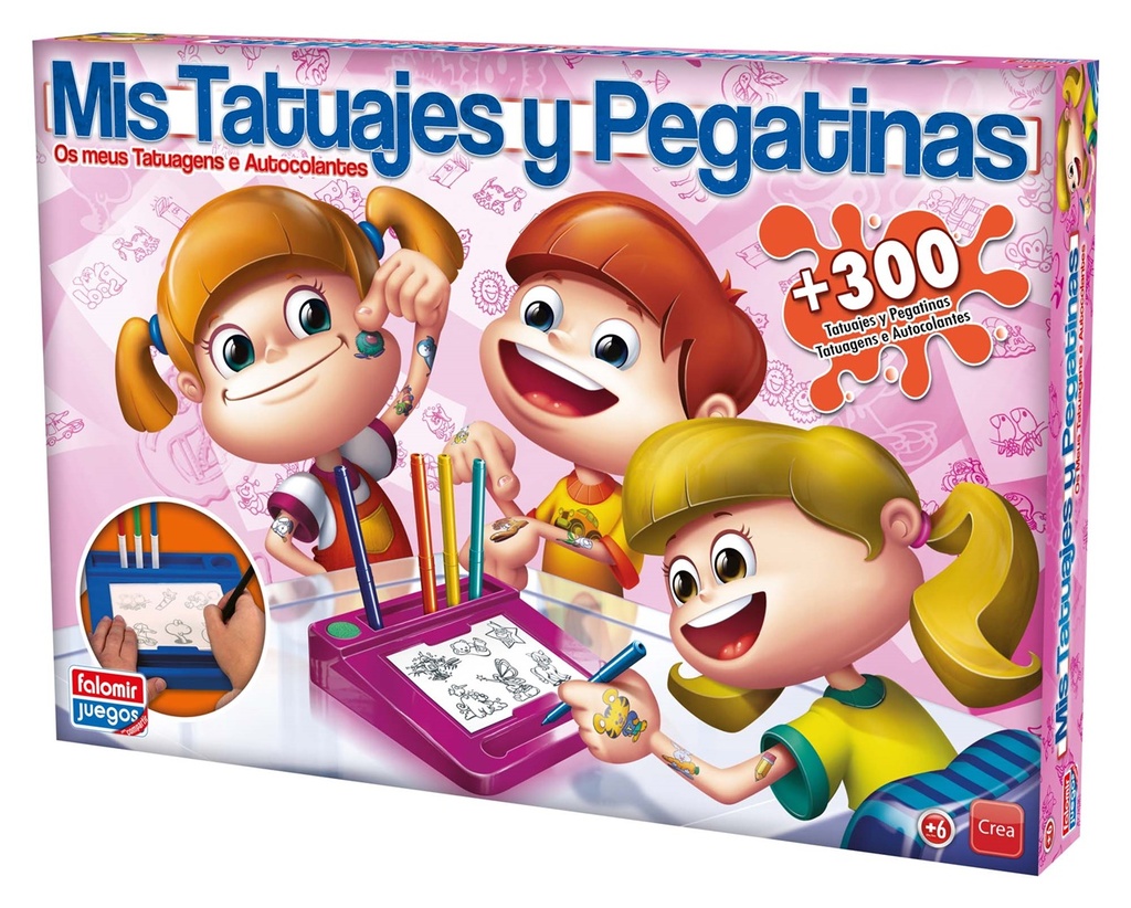 Juego Tatuajes y pegatinas 250 pegatinas y 112 tatuajes