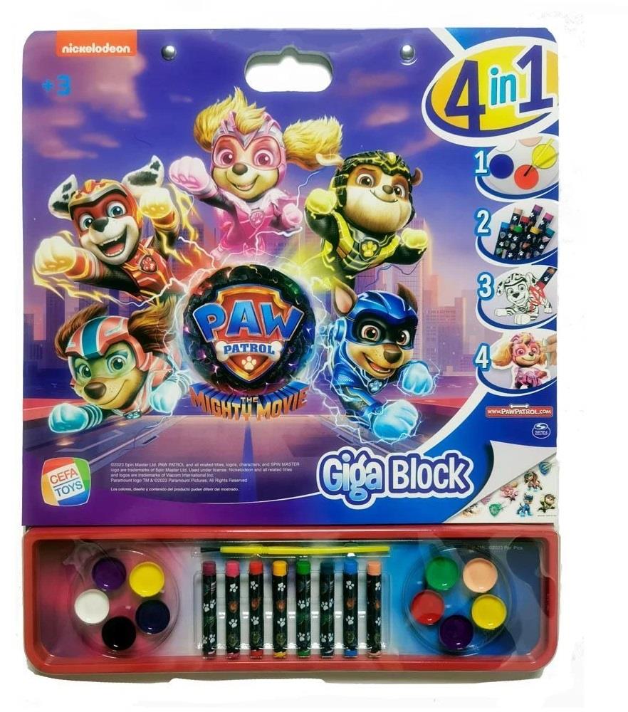Libro De Pegatinas Para Pintar Giga Block Patrulla Canina 4 En 1.