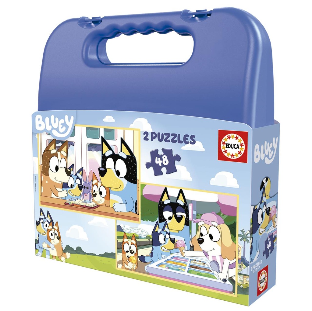 Puzzles Bluey 2x48 en maltetin