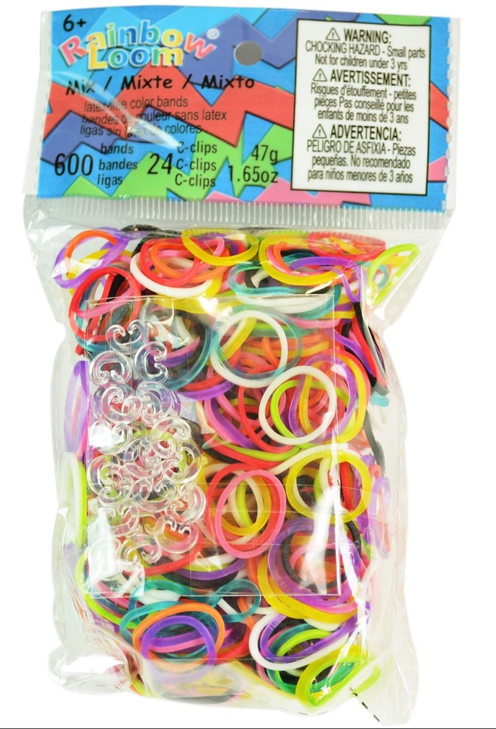 Bolsa de Gomas Rainbow Loom con 600 gomas