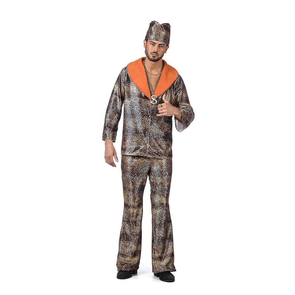Disfraz Adulto 70'Disco Leopardo - Talla M