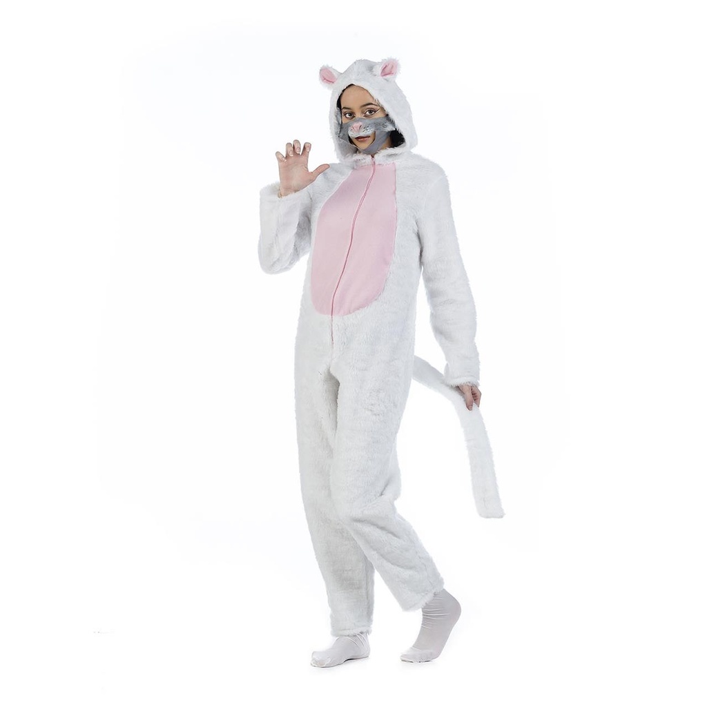 Disfraz Adulto Gatita Peluche(Mascara Incluida) - Talla M