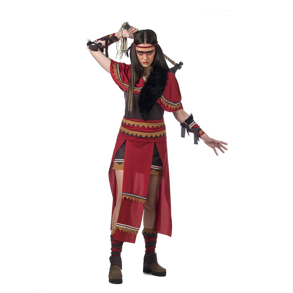 Disfraz Adulto India Guerrera Piel Roja - Talla L