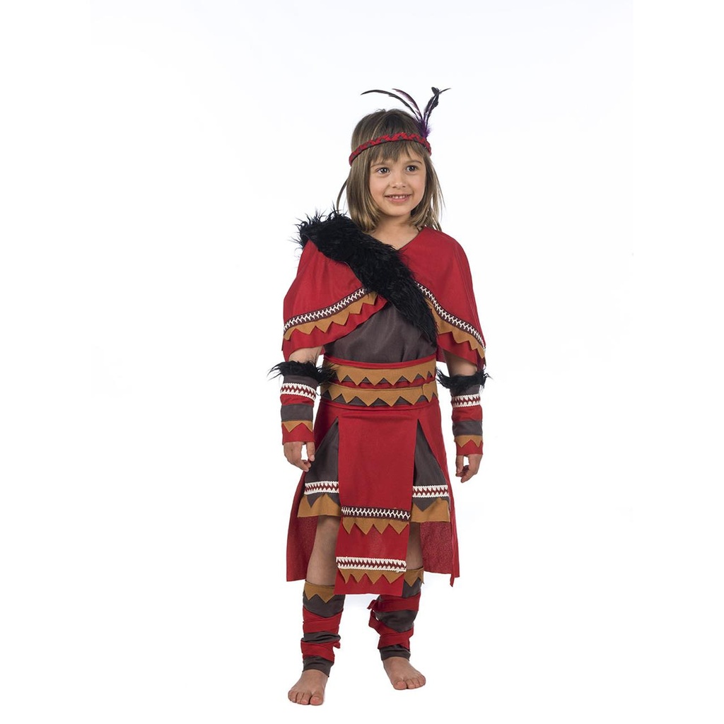 Disfraz Infantil India Guerrera Piel Roja - Talla 3 (5-7 Años)