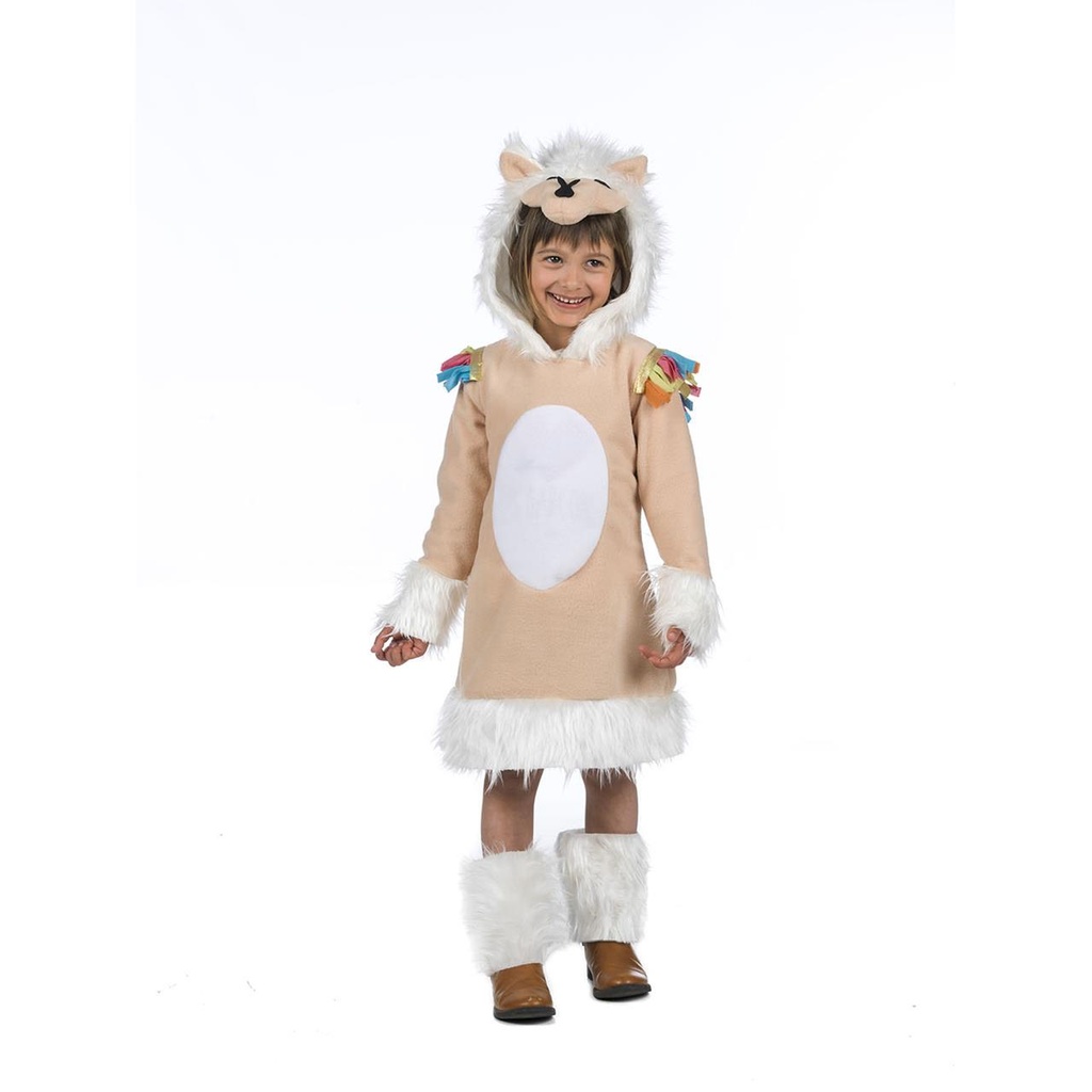 Disfraz infantil LLAMA NIÃ‘A - Talla 3 (5-7 años)