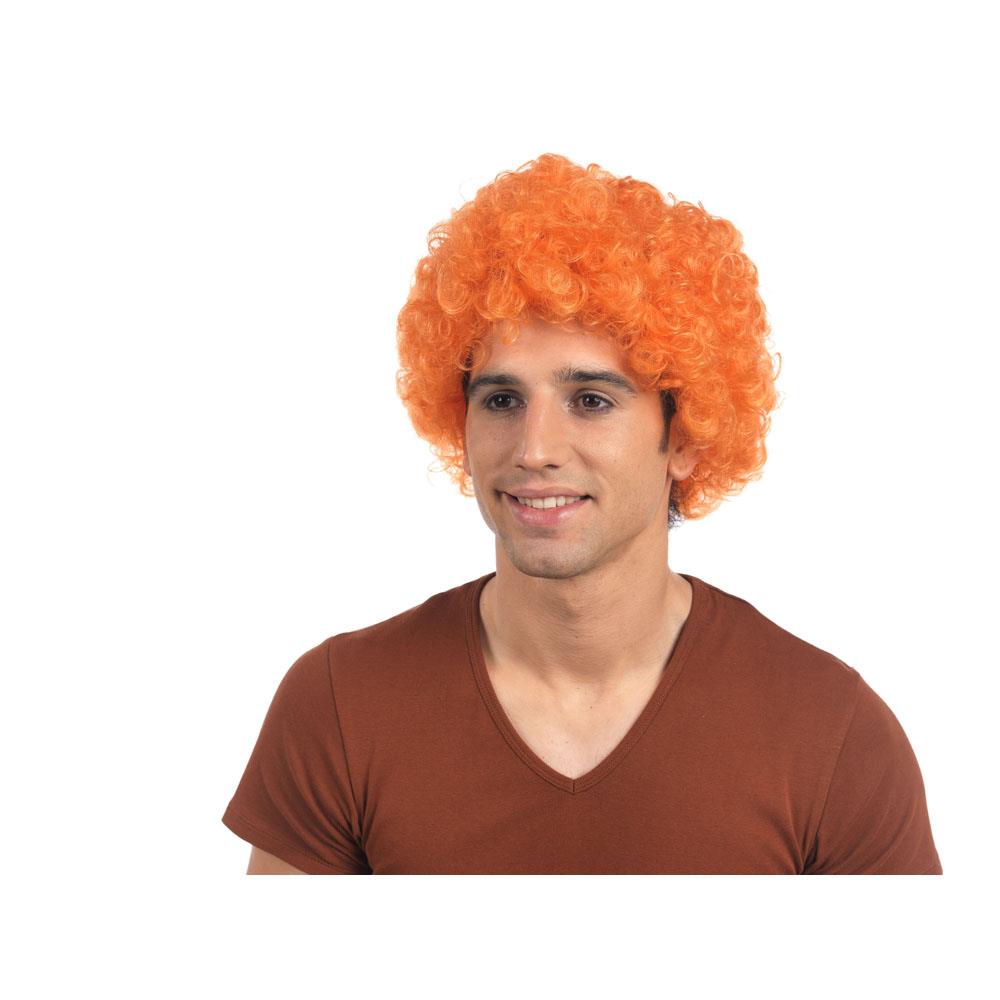 Peluca Rizada Naranja