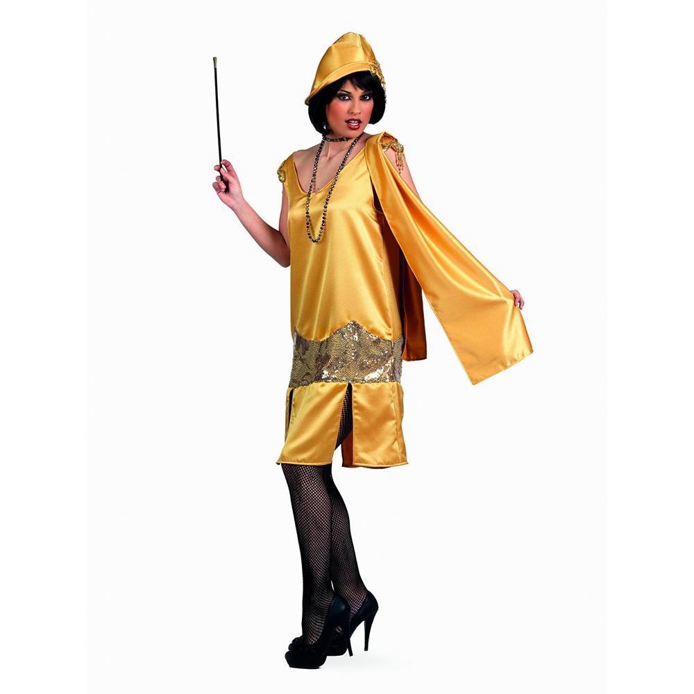 Disfraz Adulto Charleston Oro - Talla S