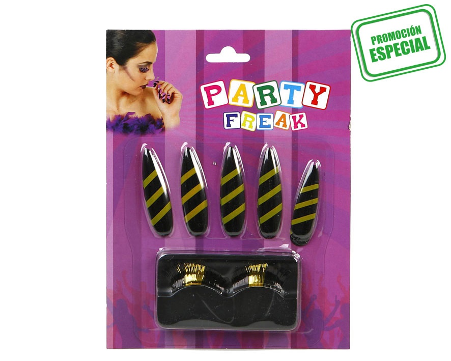 UÑAS Y PESTAÑAS DISEÑO ABEJA