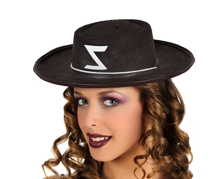 SOMBRERO NEGRO HEROE ENMASCARADO ADULTO