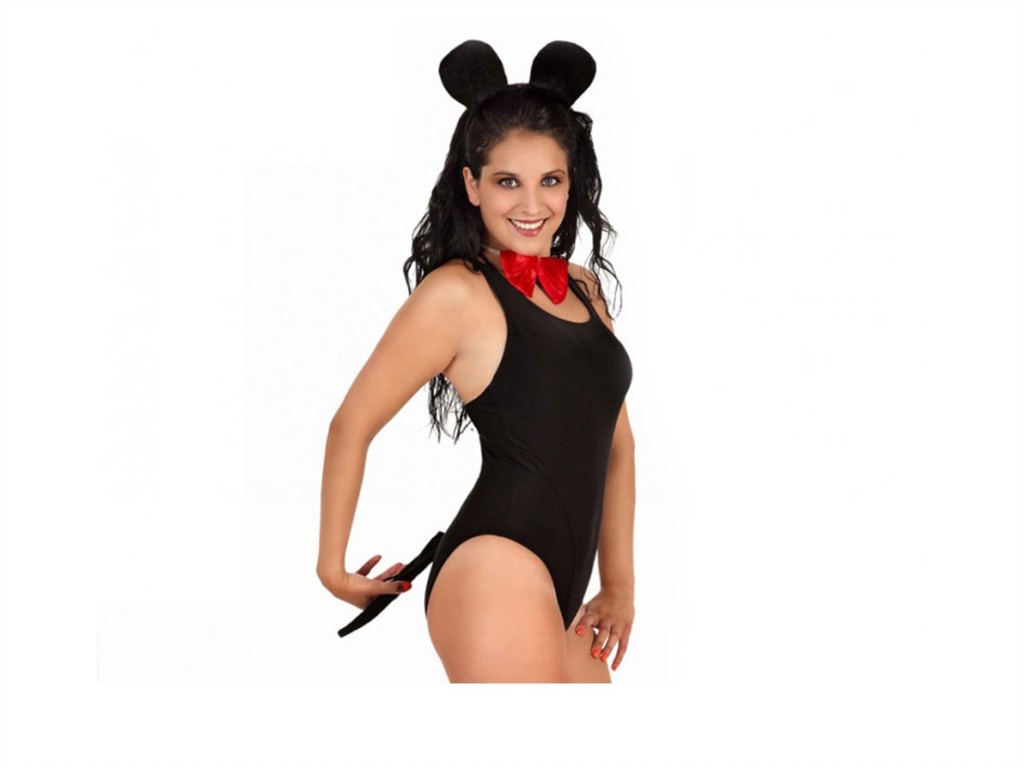 DIADEMA RATON CON RABO 33X23CM