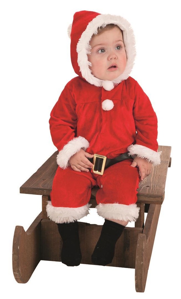 Disfraz Bebe Papa Noel Pelele (Hasta 18 Meses)