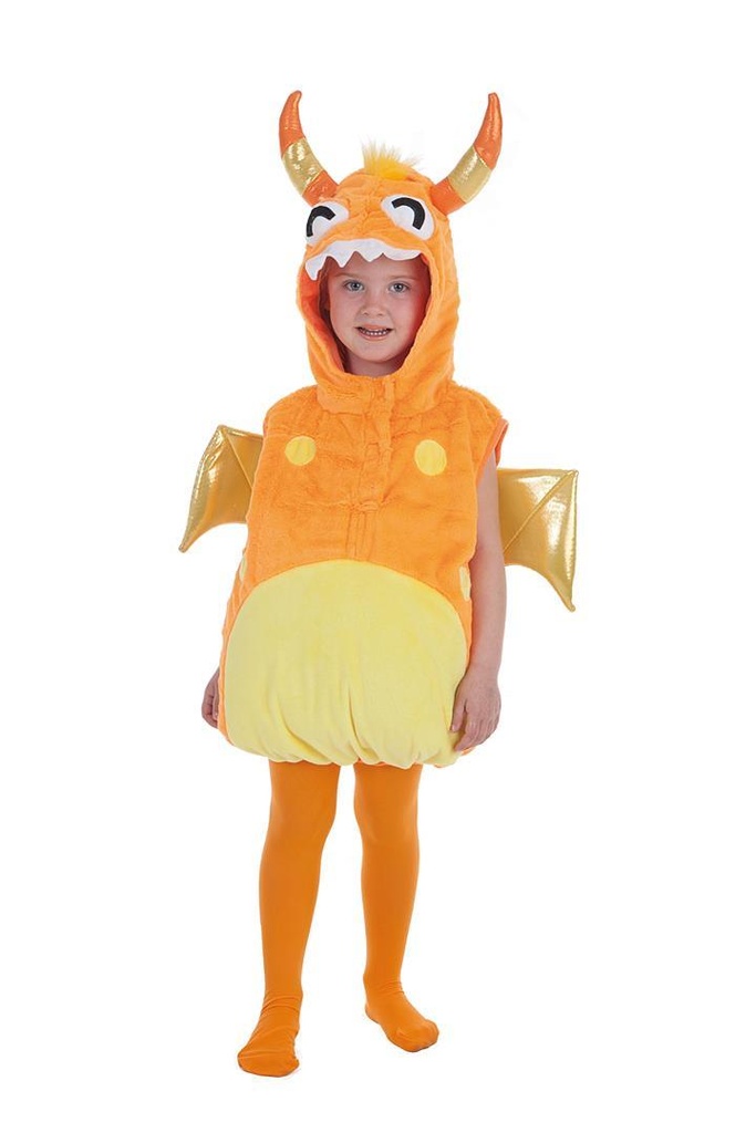Disfraz Infantil Monster Naranja  5-6 Años