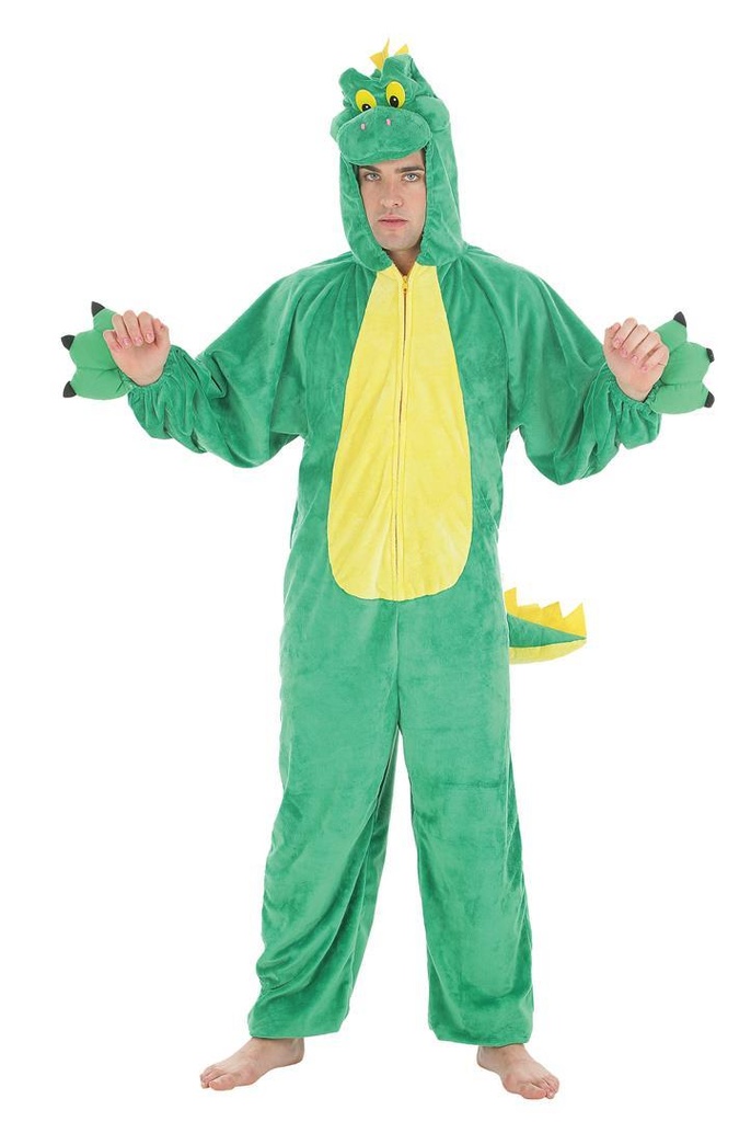 Disfraz Adulto  Dino Verde Talla L