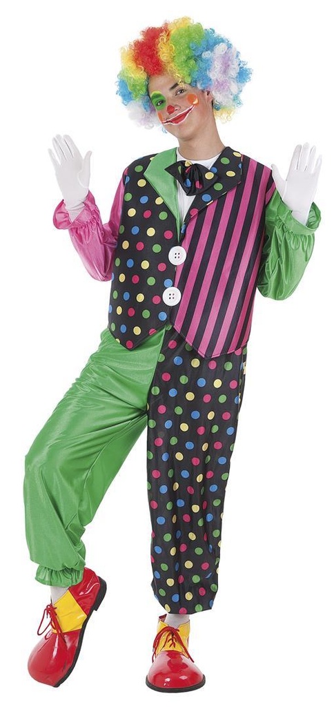 Disfraz Adulto  Payaso Rayas  Talla L