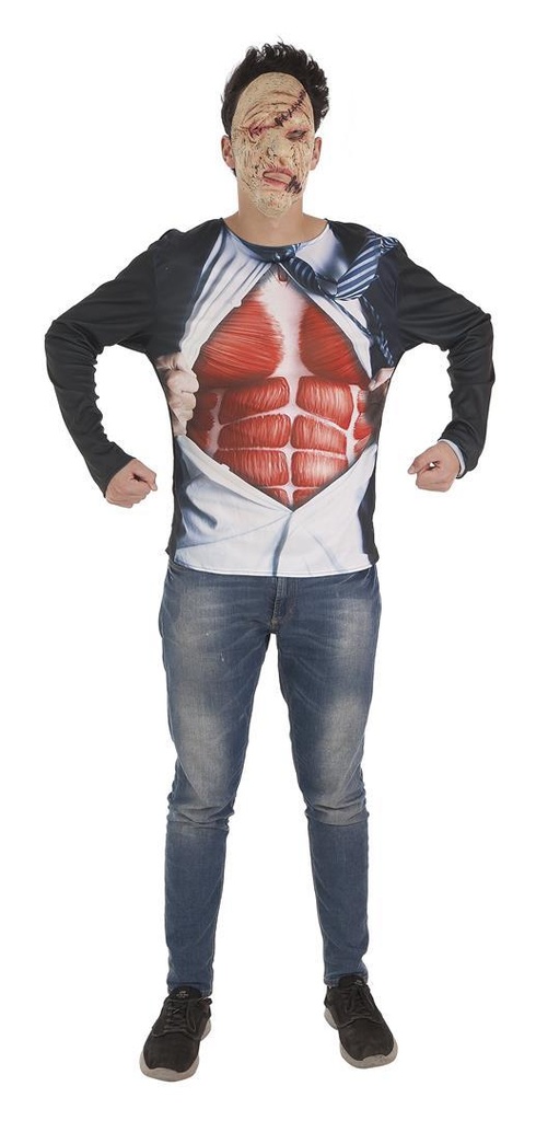 Disfraz Adulto  Camiseta Ejecutivo Zombie Talla L