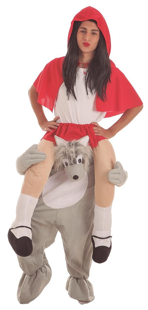 Disfraz Adulto  Lobo Y Caperucita  A Hombros  Talla L