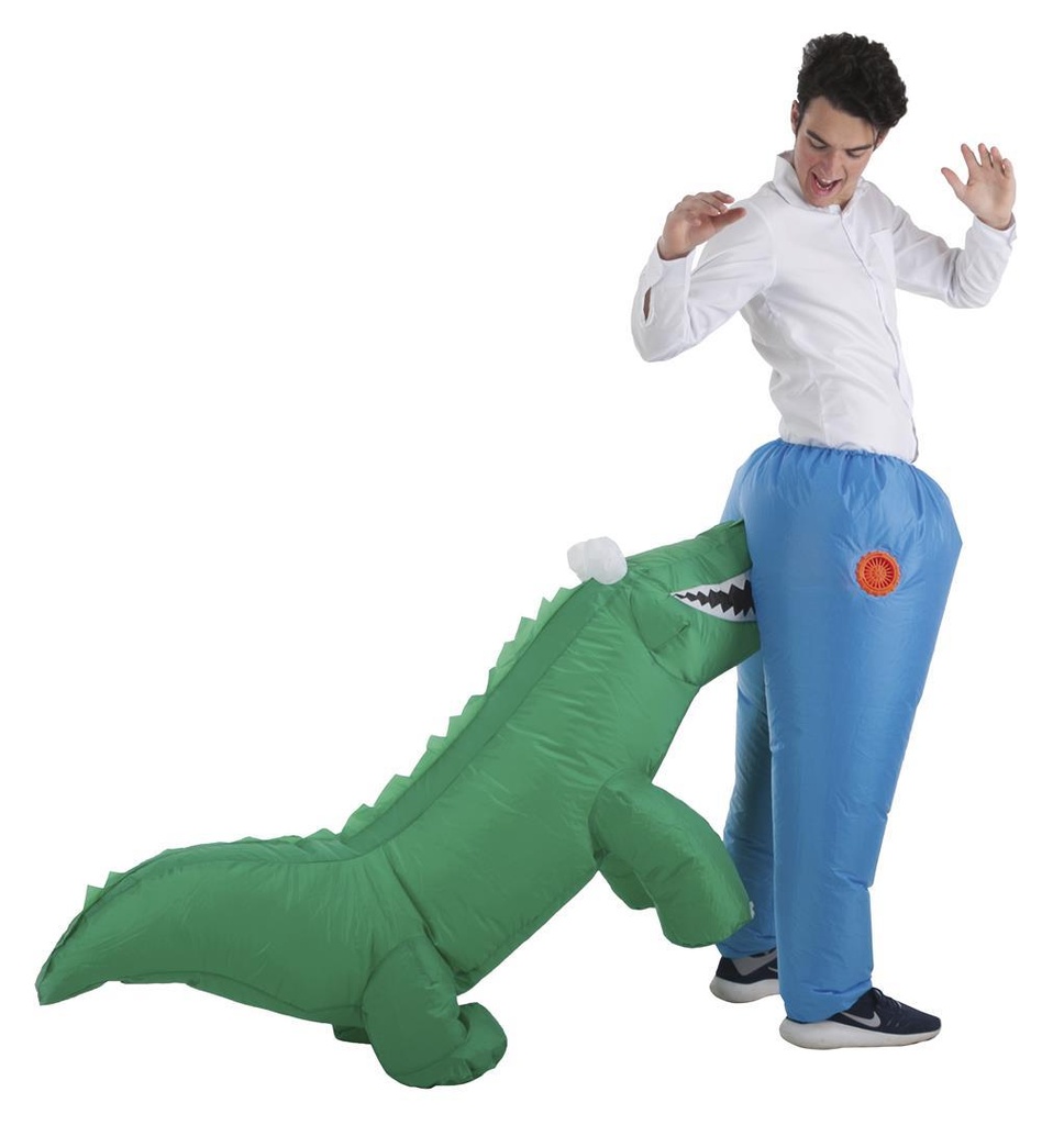 Disfraz Adulto  Hinchable Dino Muerde Culo Talla L