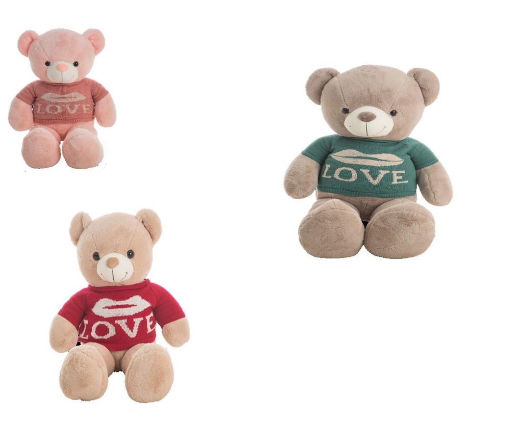 Oso Jersey Carlitos 3 Col. Surt.   75 Cm
