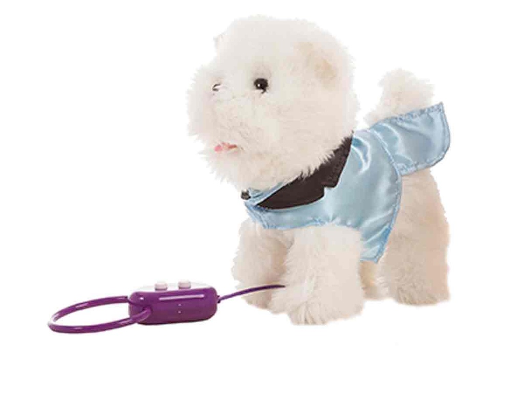 Perro Anda Y Ladra Dirigido Cable Con Pilas 22 Cm