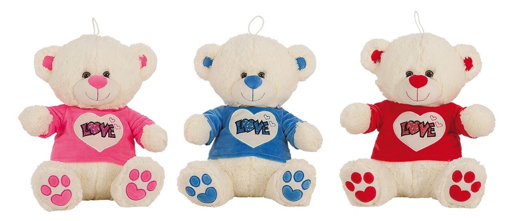 Oso Camiseta Love Purpurina   50 Cm