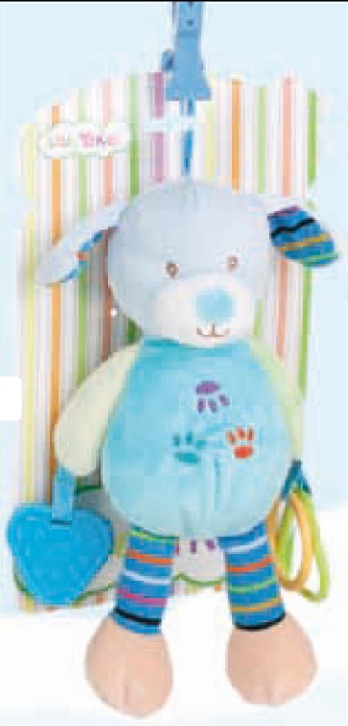 Peluche Perro Pinza C/Mordedor Y Actividades 25Cm