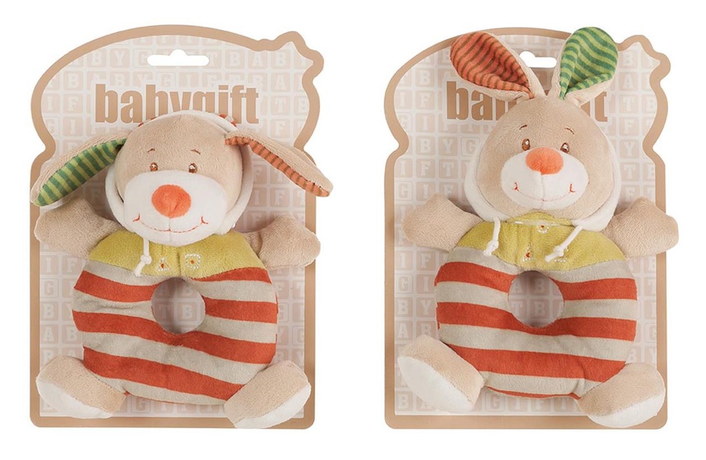 Sonajero Peluche Conejo-Perro Baby18 Cm