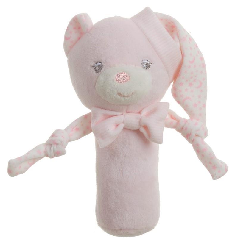 Sonajero Rosa 16 Cm Osito Sweet Estrellas