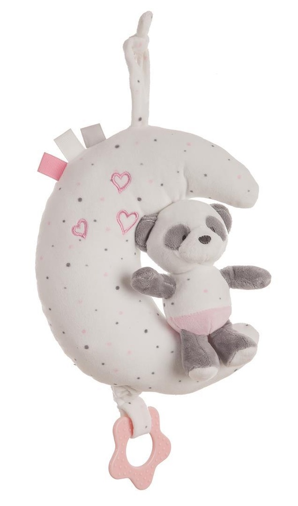 Luna Caja Musical Baby Panda Rosa 25 Cm