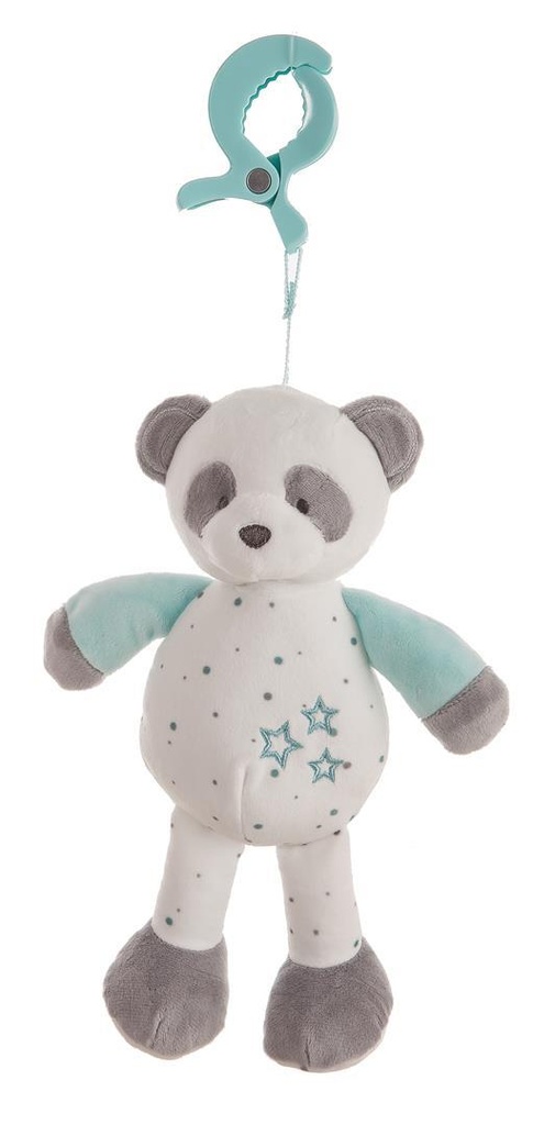 Pinza Baby Panda Agua Marina Sonajero 25Cm